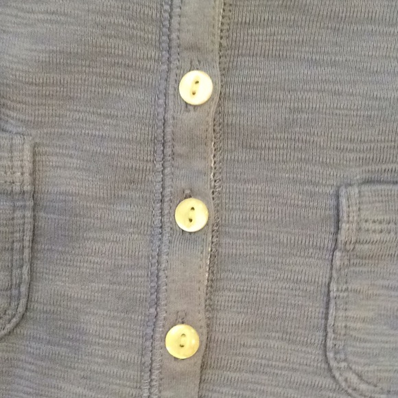 Women’s Light Blue Button Down, 1/2 Sleeve Top - Picture 4 of 4